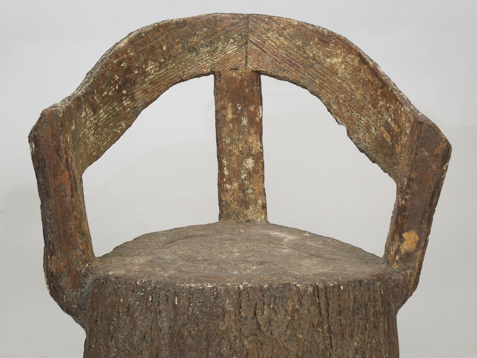 French Garden Faux Bois Concrete Table and '4' Armchairs 5