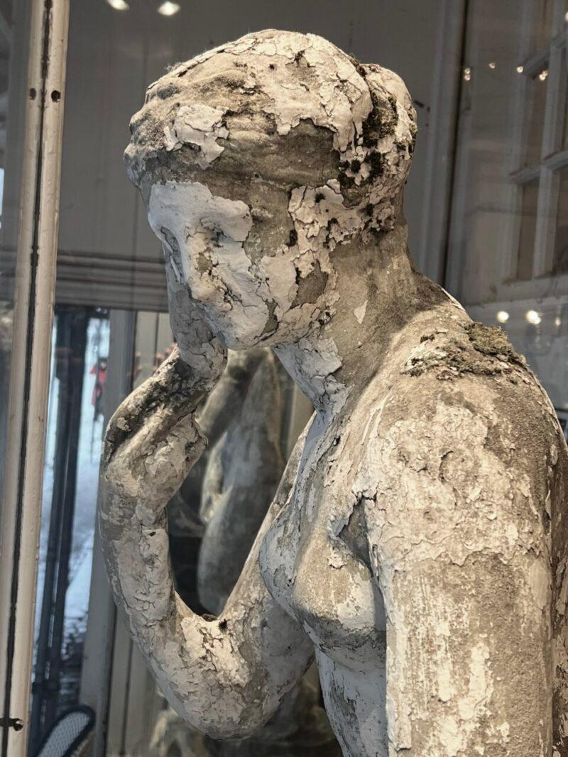 French Garden Sculpture on Plinth, Early 20th Century For Sale at 1stDibs