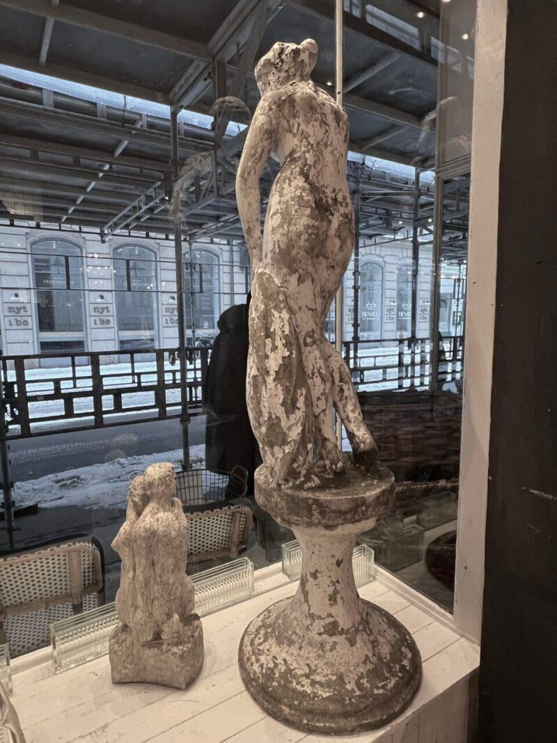 French Garden Sculpture on Plinth, Early 20th Century For Sale at 1stDibs