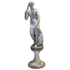 French Garden Sculpture on Plinth, Early 20th Century