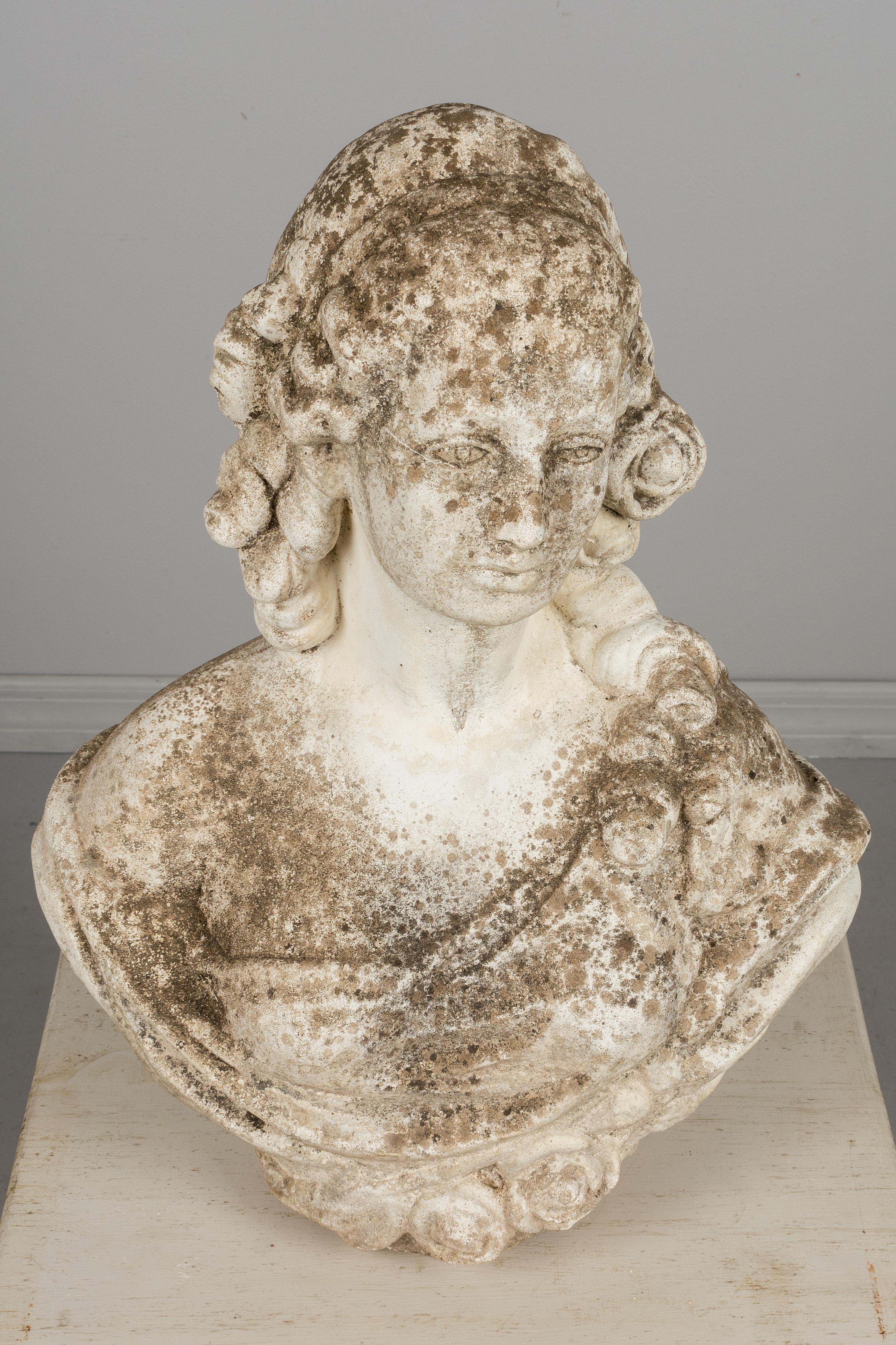 French Garden Statue Bust 2