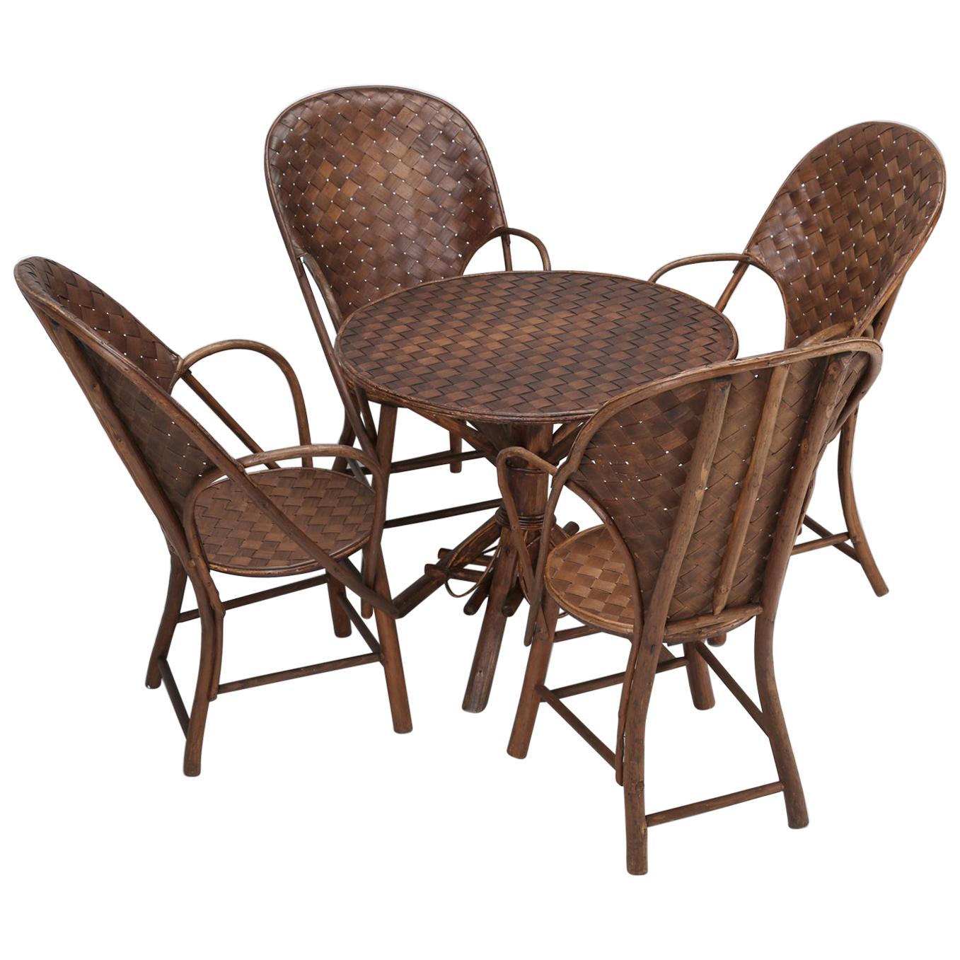 French Garden Table with '4' Matching Very Comfortable Armchairs