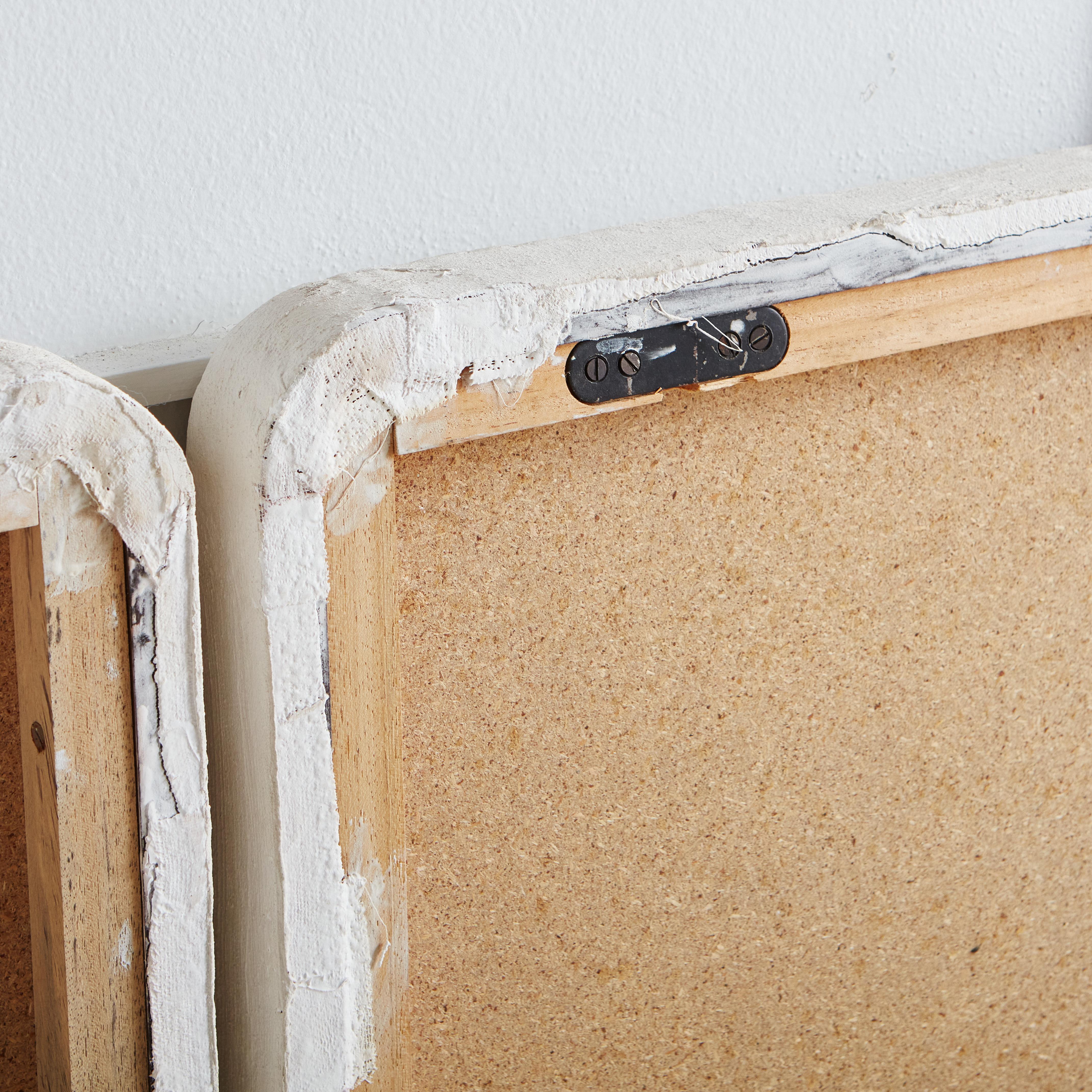 French Geometric Plaster Frame Mirror 7