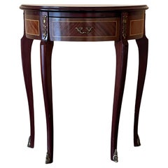 French George III Satinwood Marquetry Side Table with Drawer