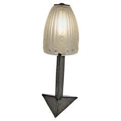 French Georges Leleu Style Art Deco Table Lamp