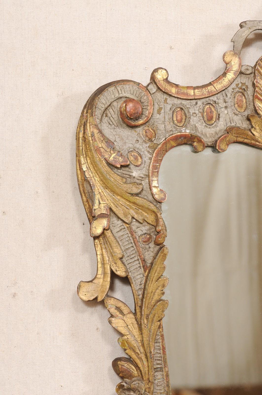 Wood French Georgian Style Mirror, Late 18th C. For Sale