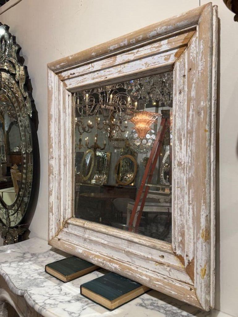 Specchio francese Gessso su pino In condizioni buone in vendita a Dallas, TX