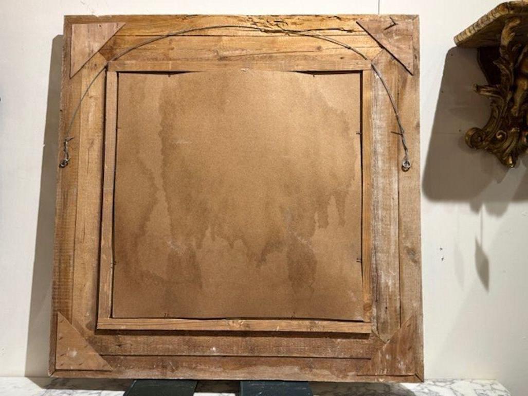 Specchio francese Gessso su pino in vendita 2