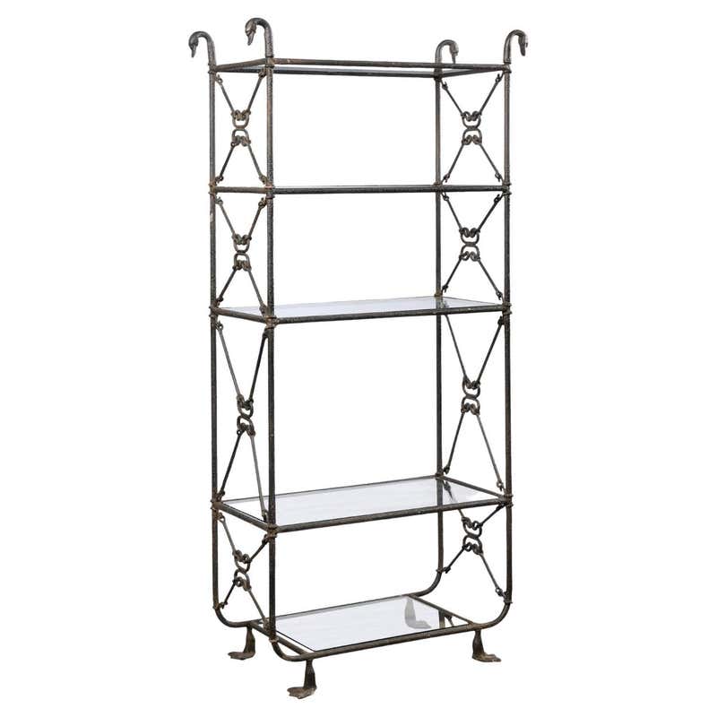 A Tall Spanish Open Shelf Rack Storage Display Piece, Vintage Artisan ...