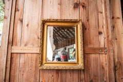 French Gild Ornate Framed Wall Mirror, Late 19th Century Louis XVI