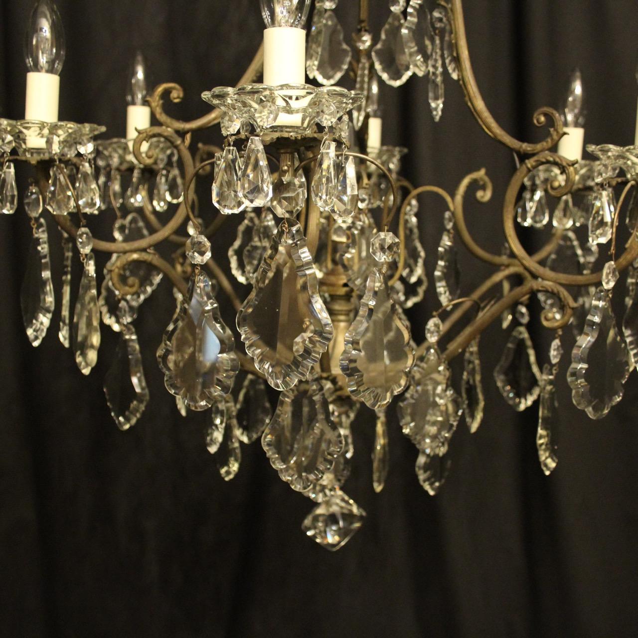 French Gilded 7-Light Birdcage Antique Chandelier In Good Condition For Sale In Chester, GB