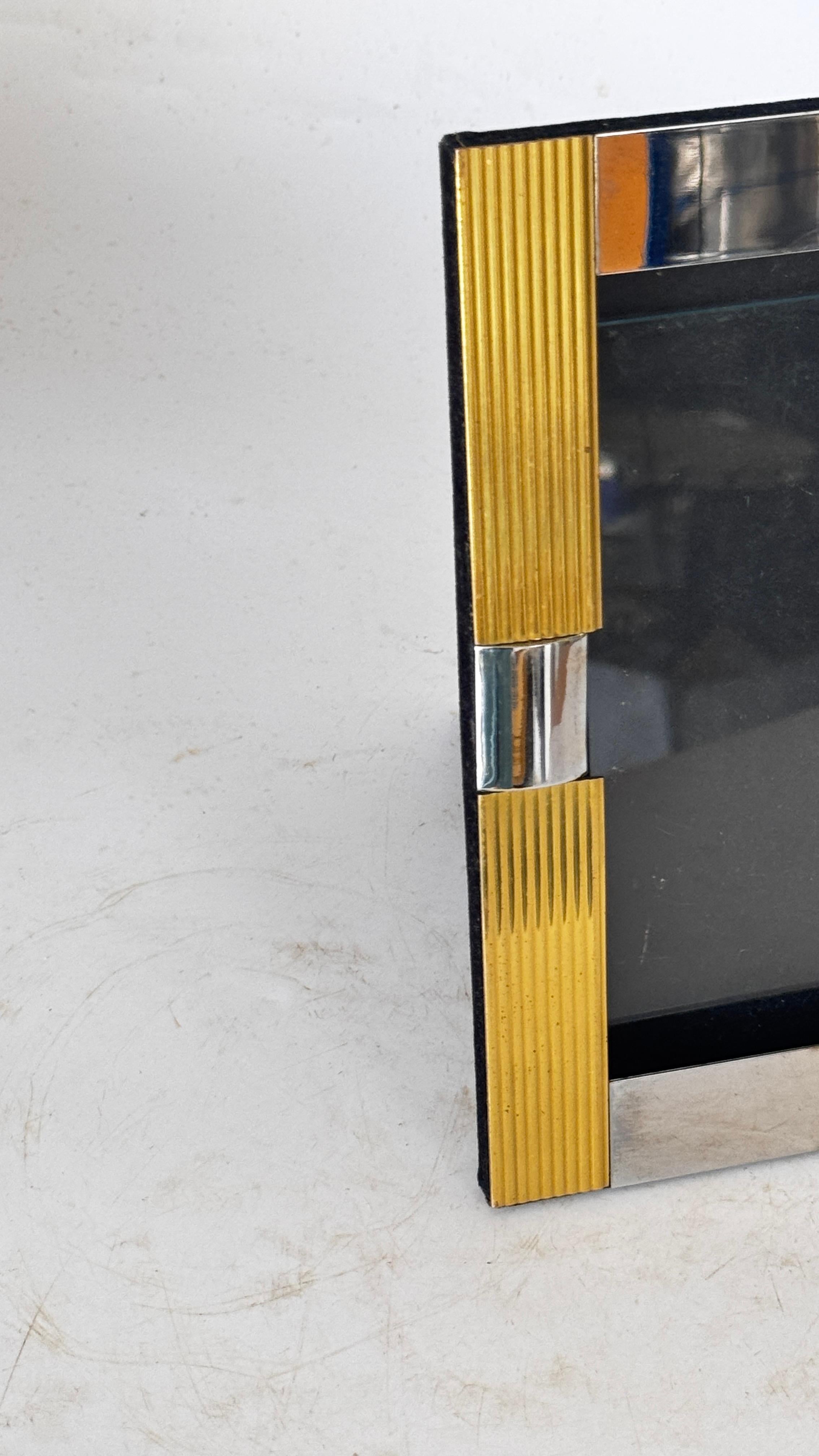 French Gilded Aluminum & Metal Picture Frame – 1970s For Sale 1