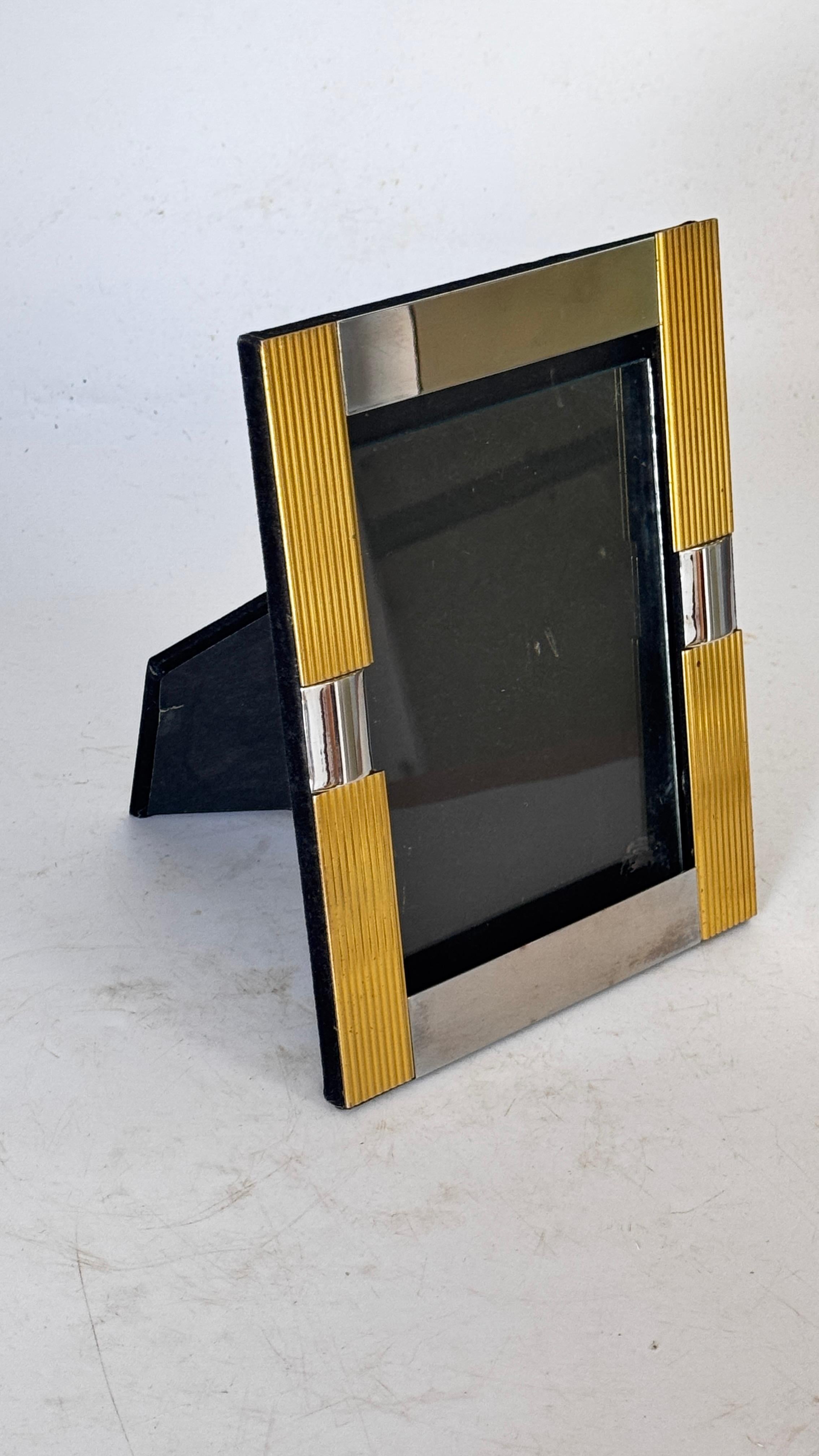French Gilded Aluminum & Metal Picture Frame – 1970s For Sale 3