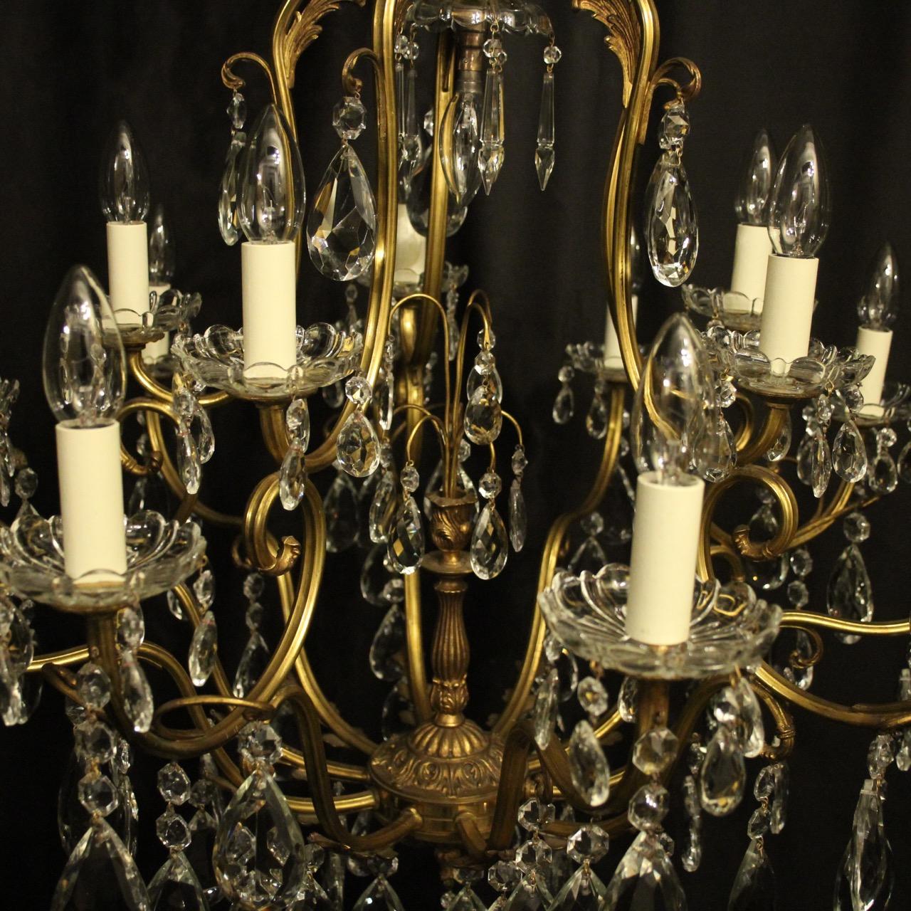 French Gilded Birdcage Antique Chandelier 2