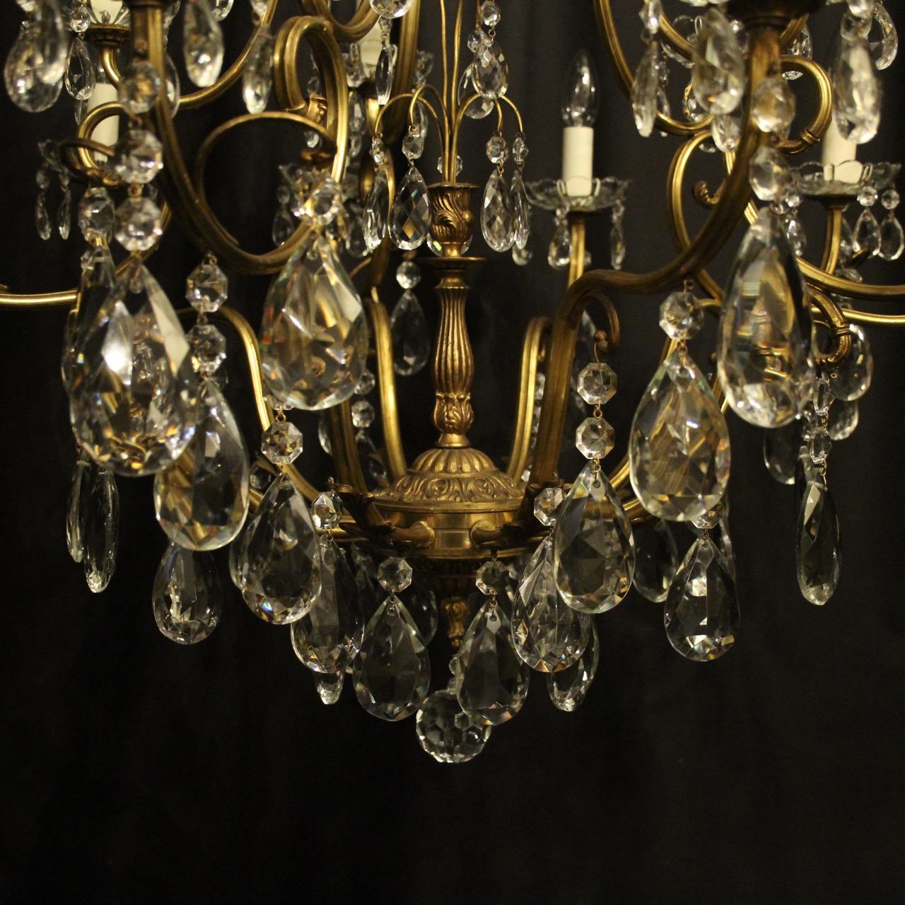 French Gilded Birdcage Antique Chandelier 3