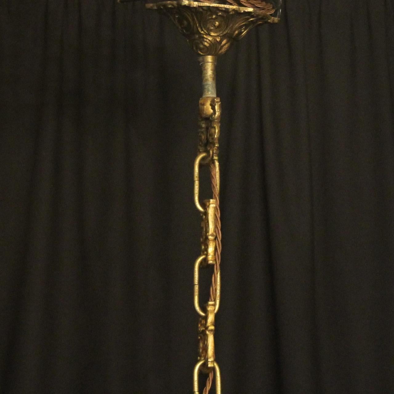French Gilded Bronze and Crystal 19th Century Antique Chandelier For Sale 7