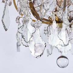 French Gilded Bronze and Crystal Chandelier - Circa 1880