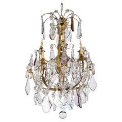 French Gilded Bronze and Crystal Chandelier - Circa 1880