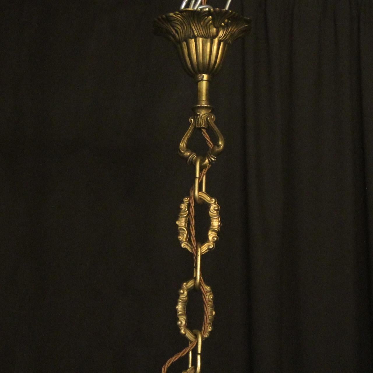 French Gilded Bronze and Crystal Birdcage Antique Chandelier For Sale 4
