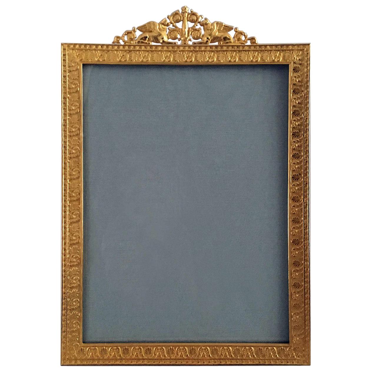 French Gilded Bronze Photo Frame