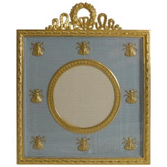 Antique French Gilded Bronze Photograph / Picture Frame, Napoleonic Bees