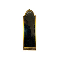 French Gilded Floor Bronze Mirror, 20th Century