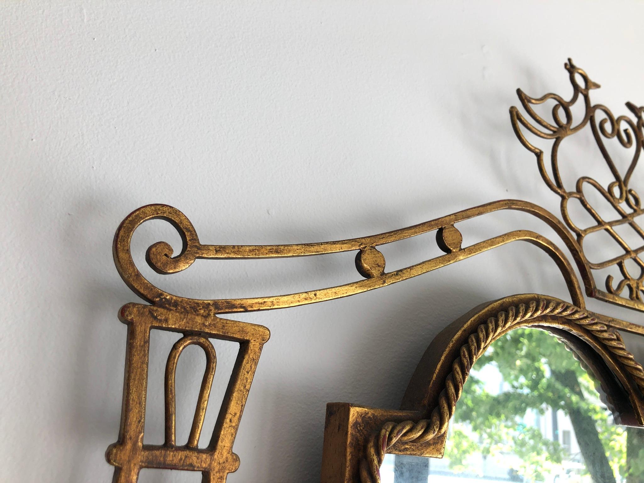 French Gilded Iron Mirror For Sale 5