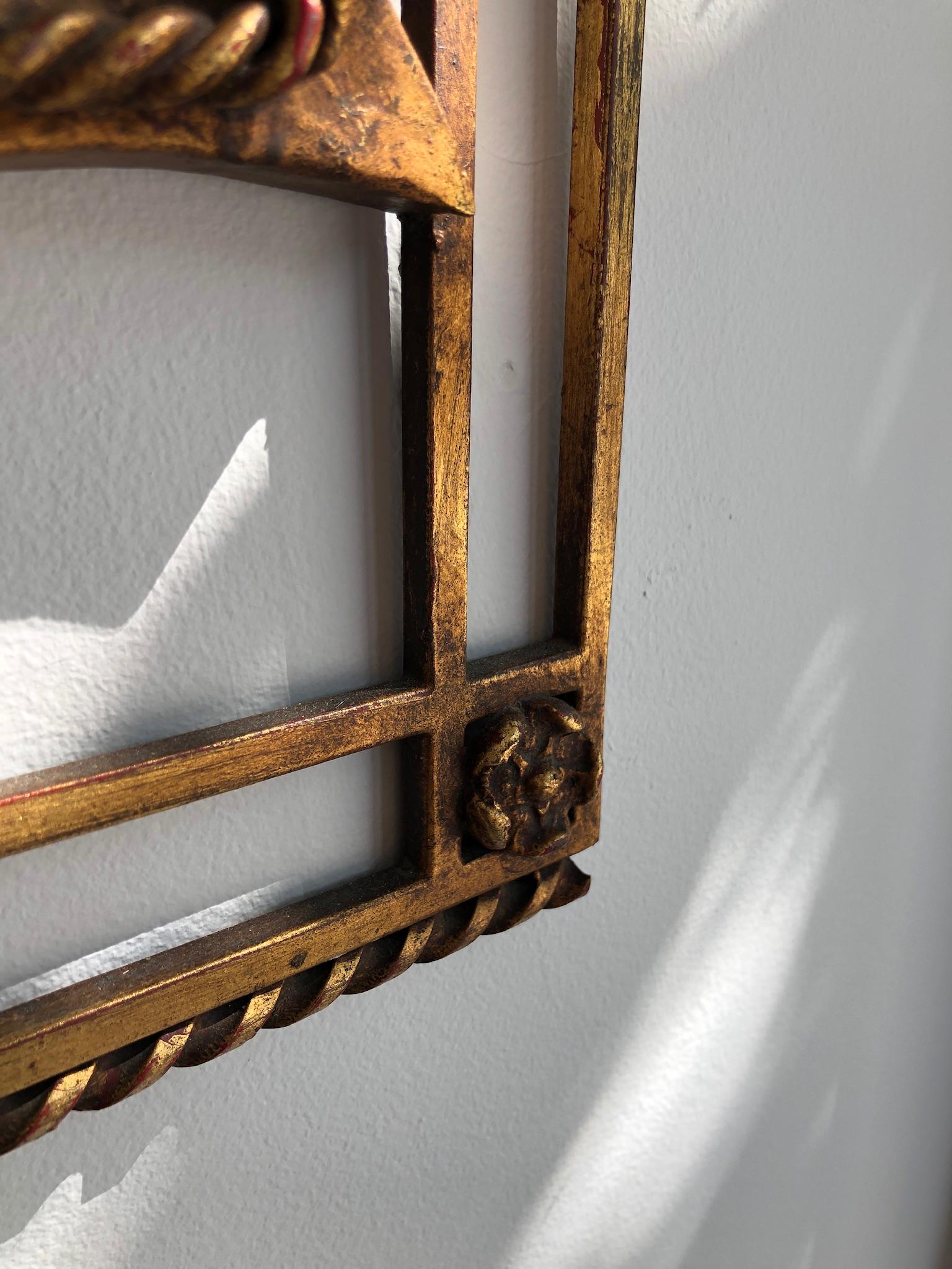 French Gilded Iron Mirror For Sale 2