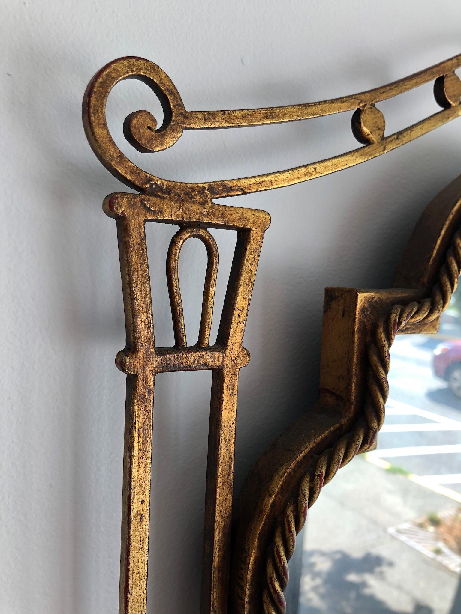 French Gilded Iron Mirror For Sale 3