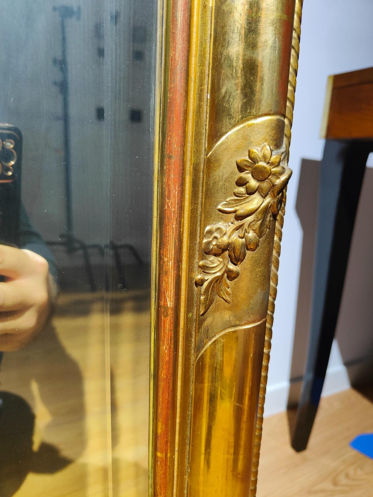 Empire FRENCH GILDED MIRROR 19th CENTURY For Sale