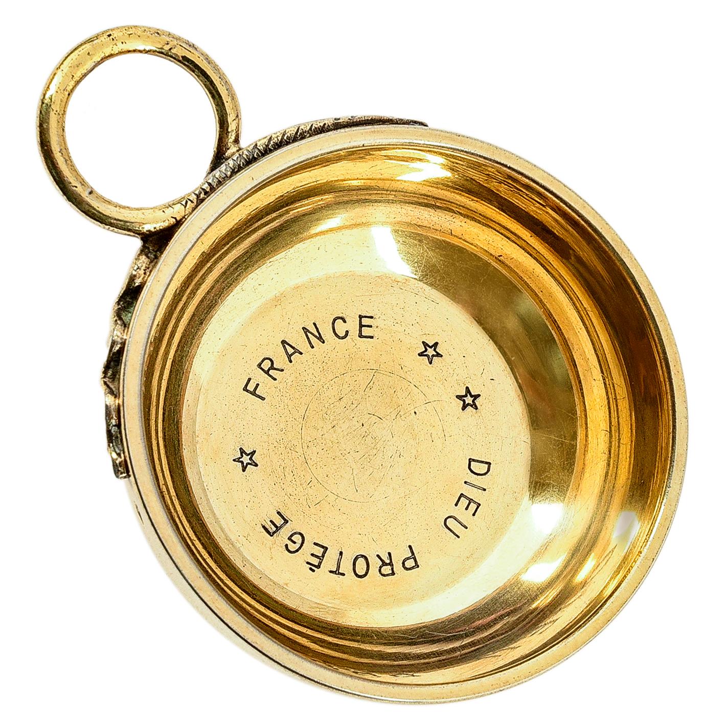 Women's or Men's French Gilded Silver Cognac Taster, Paris, 1962