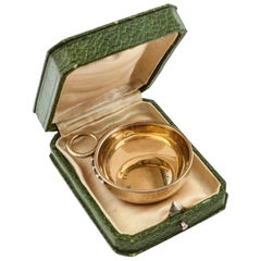 Vintage French Gilded Silver Cognac Taster, Paris, 1962