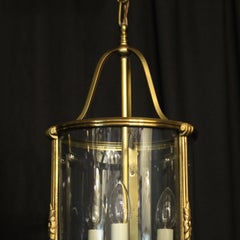 French Gilded Triple Light Antique Lantern