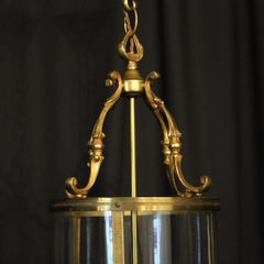 French Gilded Triple Light Antique Lantern
