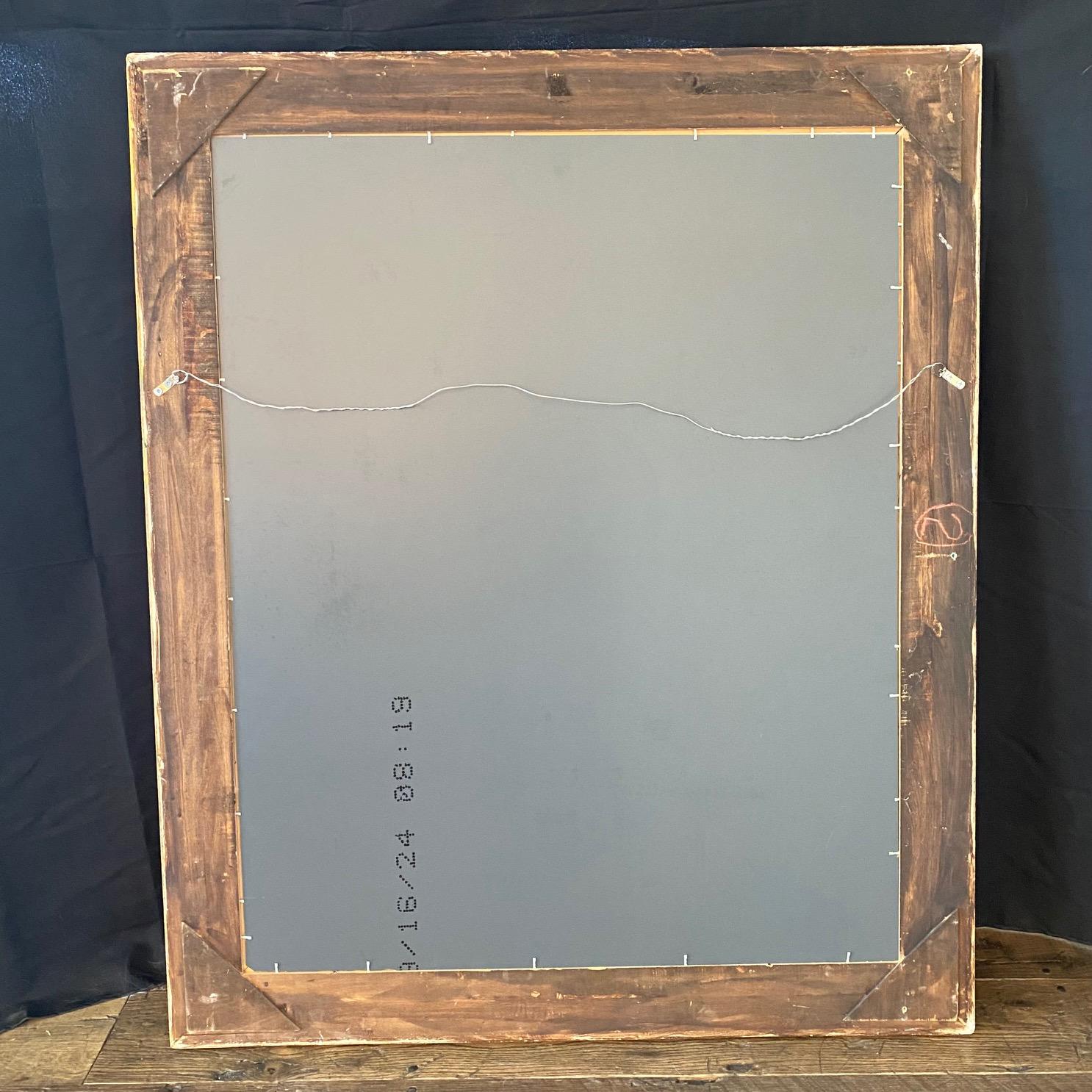 Espejo de pared rectangular francés dorado del siglo XIX en venta 5
