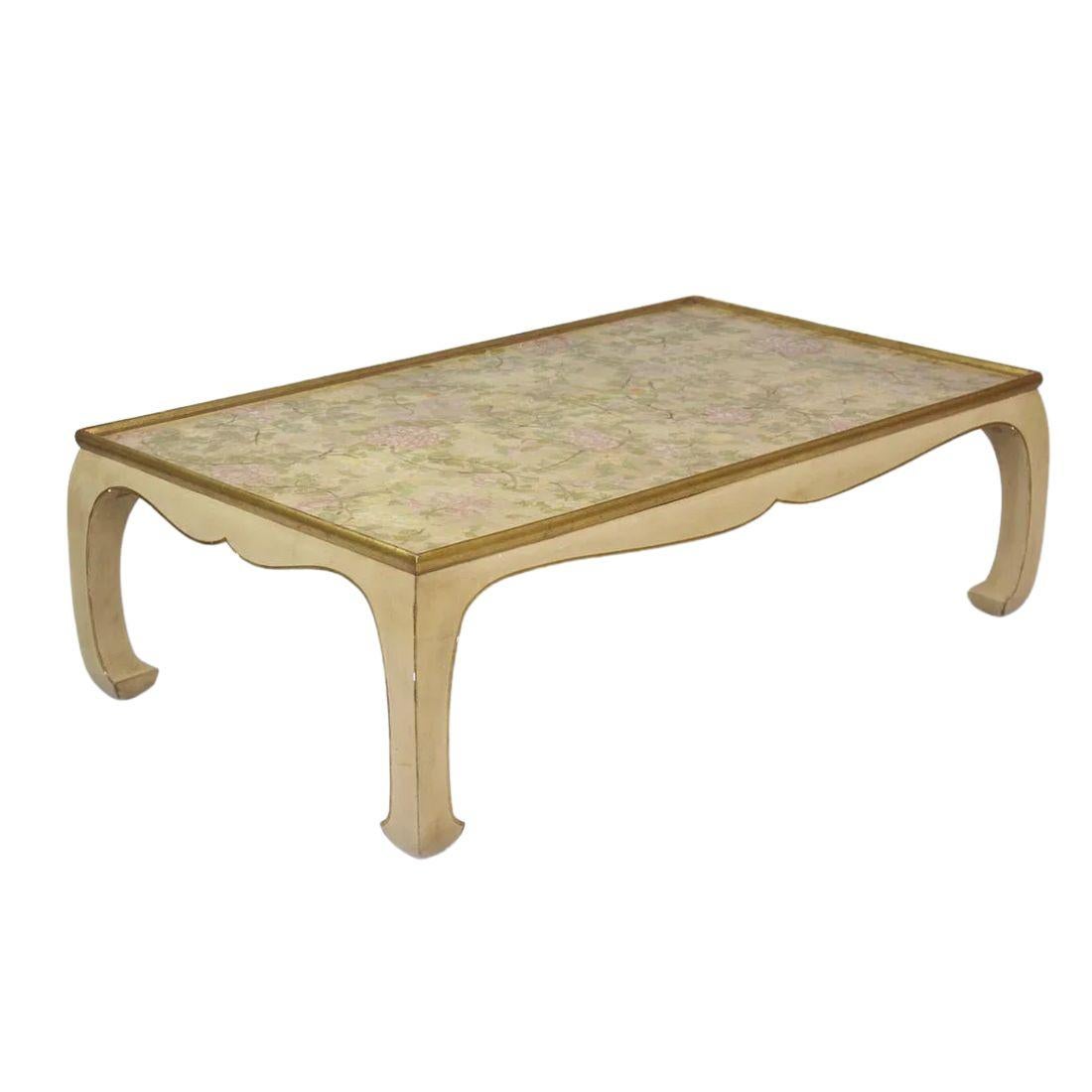 French Gilt and Lacquer Coffee Table by Atelier Midavaine For Sale 1