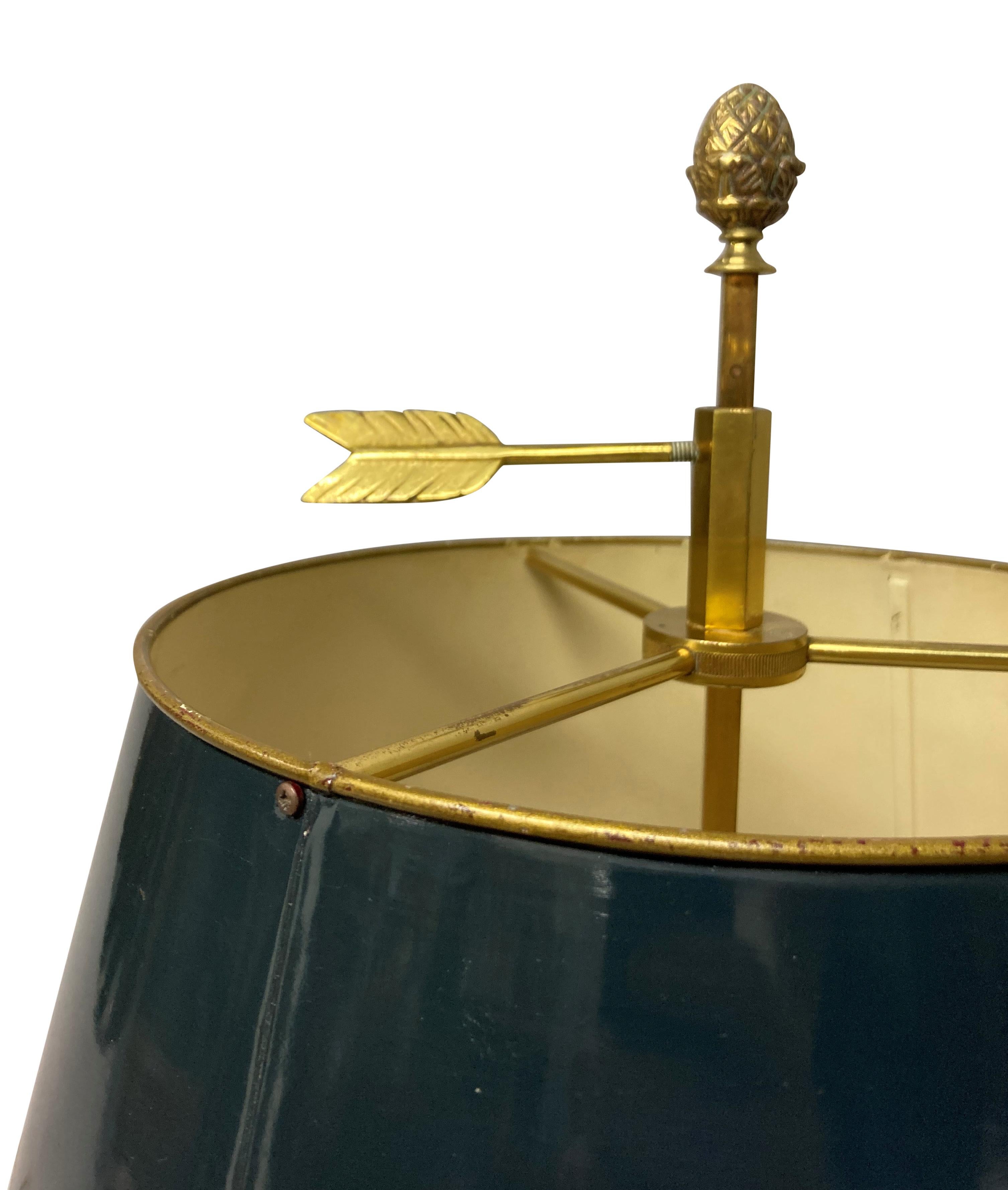 Französische Bouillotte-Lampe aus vergoldetem Messing (Frühes 20. Jahrhundert) im Angebot