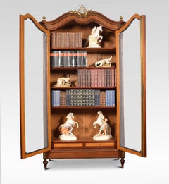 French Gilt Brass Mounted Mahogany Bookcase