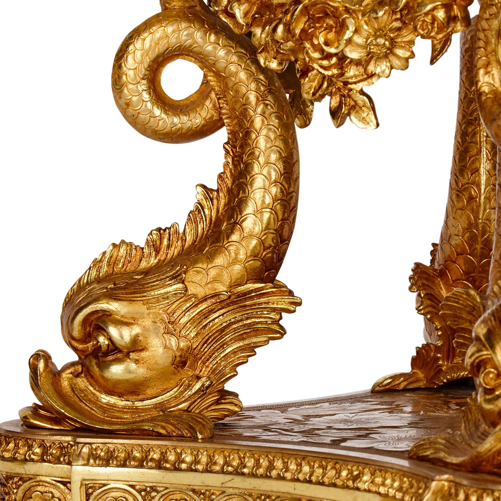 French Gilt Bronze and Chinese Cloisonné Enamel Jardinière In Good Condition For Sale In London, GB