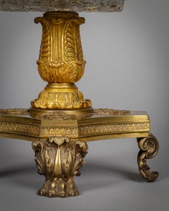 French Gilt Bronze and Crystal Three-Tiered Stand, circa 1860