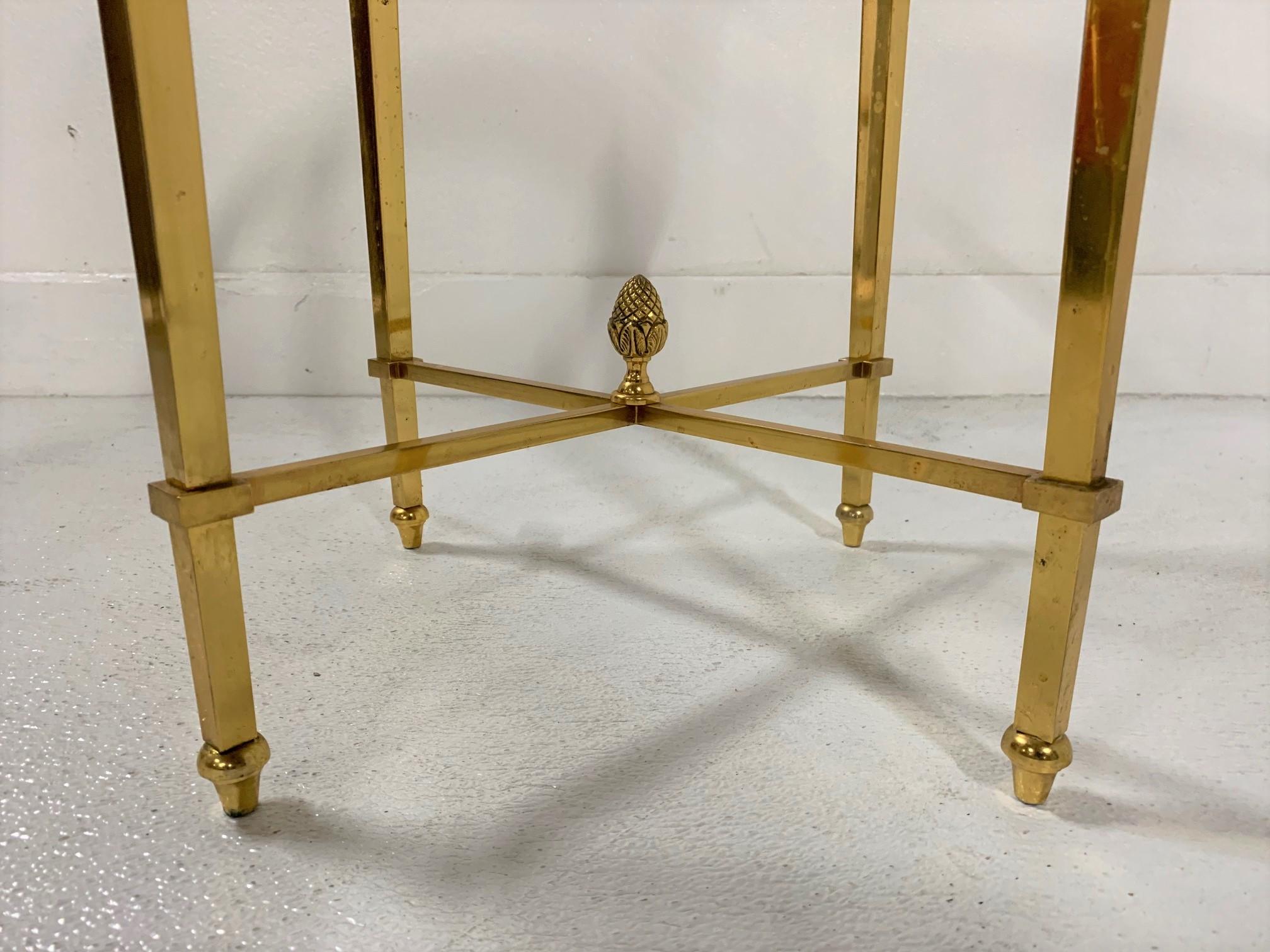 Mid-20th Century French Gilt Bronze and Glass Guéridon Table For Sale