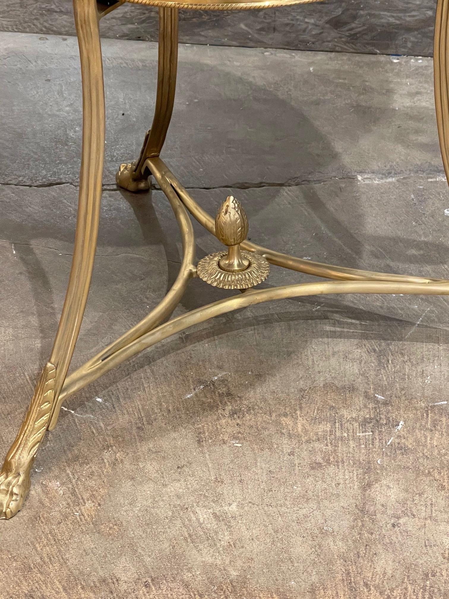 French Gilt Bronze and Granite Gueridon Tables In Good Condition In Dallas, TX