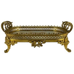 French Gilt Bronze and Onyx Plateau