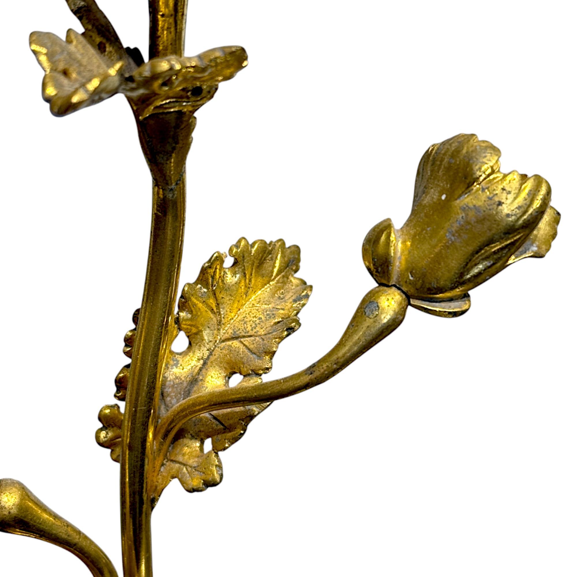 Candelieri francesi in bronzo dorato e marmo turchino, XIX secolo in vendita 3