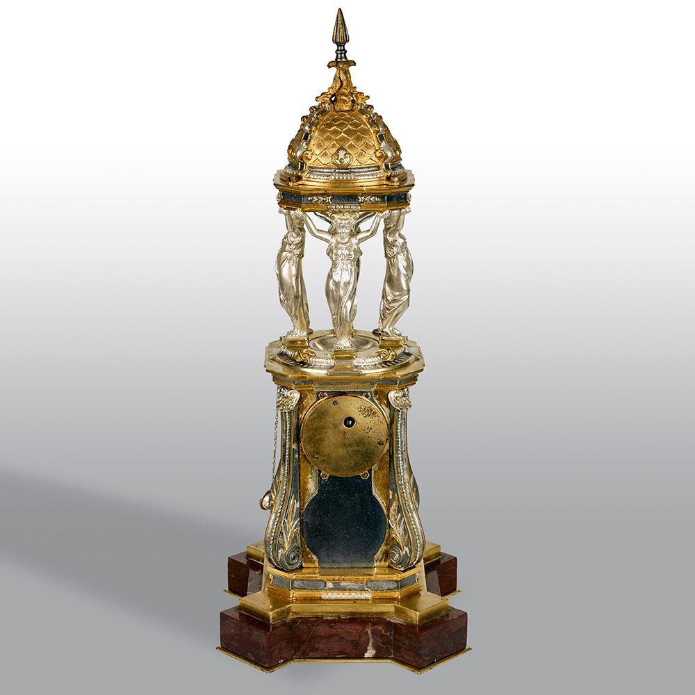 French Gilt Bronze Automaton Wallace Fountain Clock In Good Condition In Uckfield, Sussex