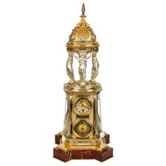 French Gilt Bronze Automaton Wallace Fountain Clock
