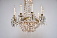 French gilt bronze Baccarat chandelier