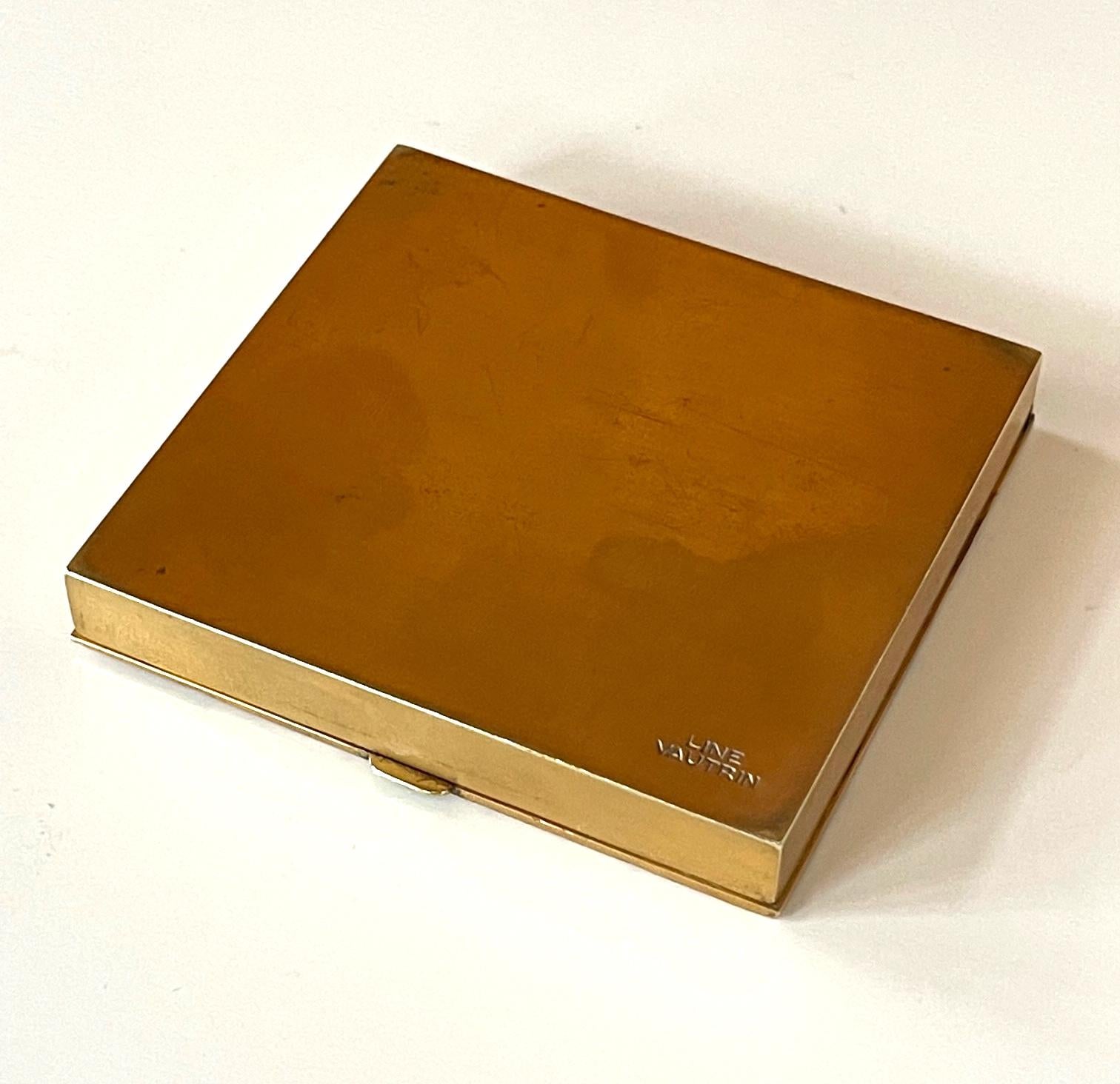 Mid-Century Modern Coffre en bronze doré Line Vautrin
