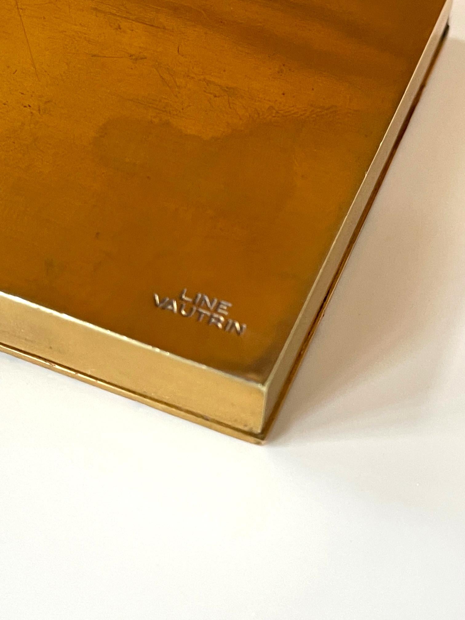 Français Coffre en bronze doré Line Vautrin