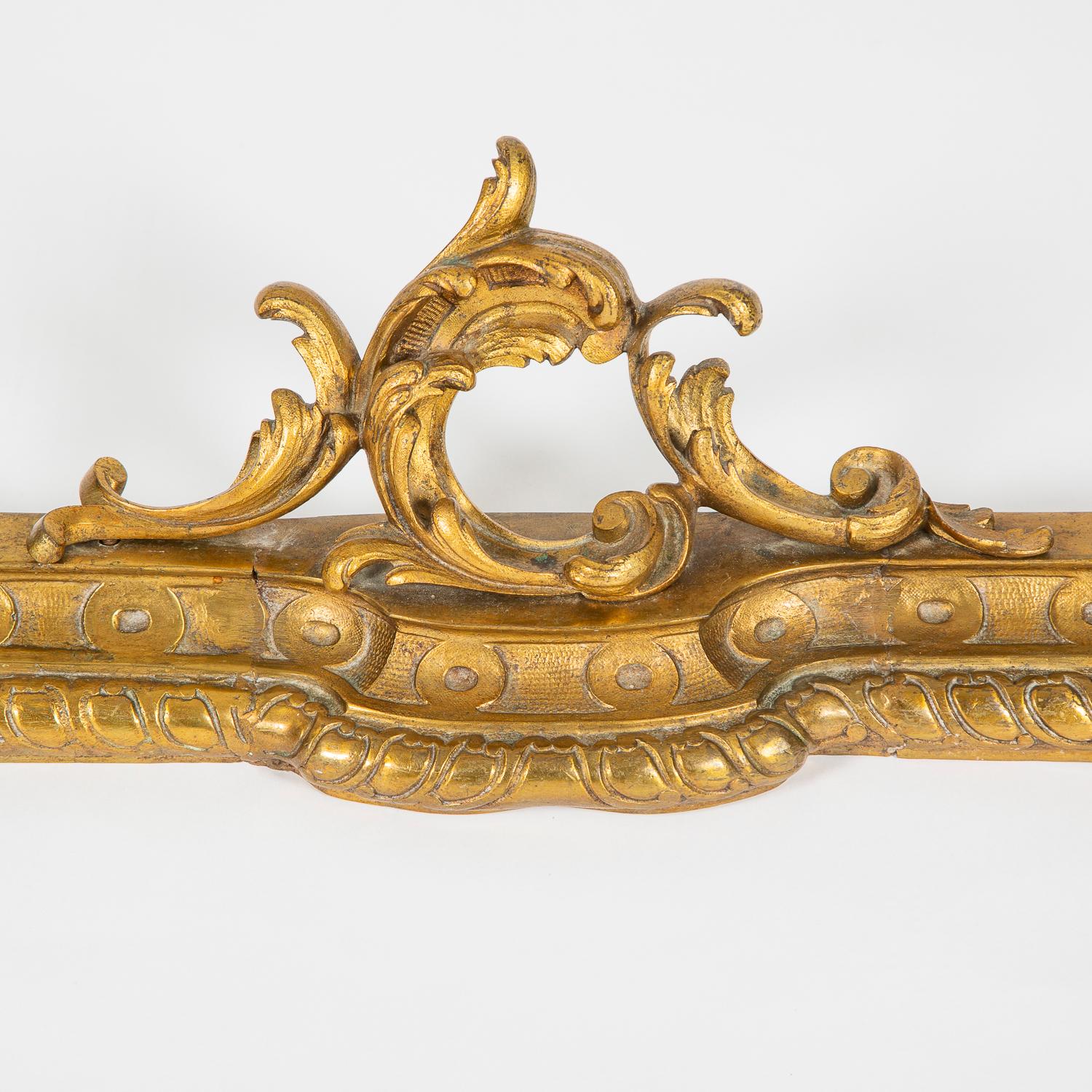 French Gilt Bronze Chenet in the Louis XV Style with Classical Figures For Sale 9